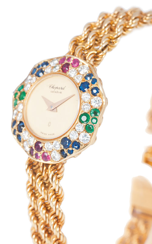 Damen-Armbanduhr mit Edelstein-Besatz von Chopard - Bild 2