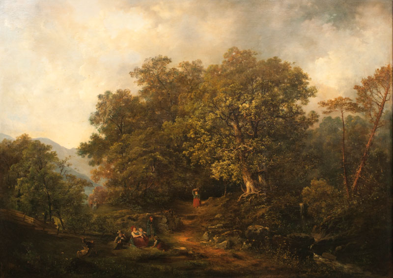 Adolf Gustav Ditscheiner - Idyl in the Wood Idyl in the Wood