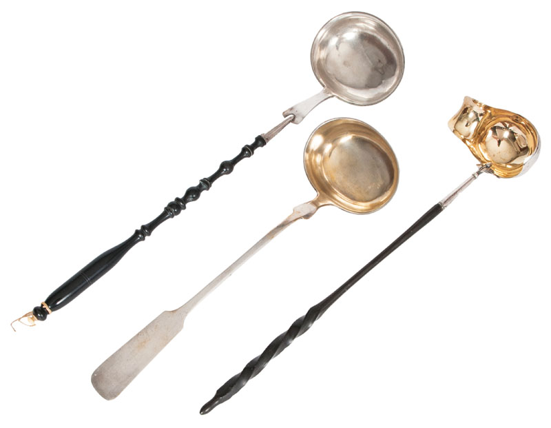 Three Biedermeier ladles