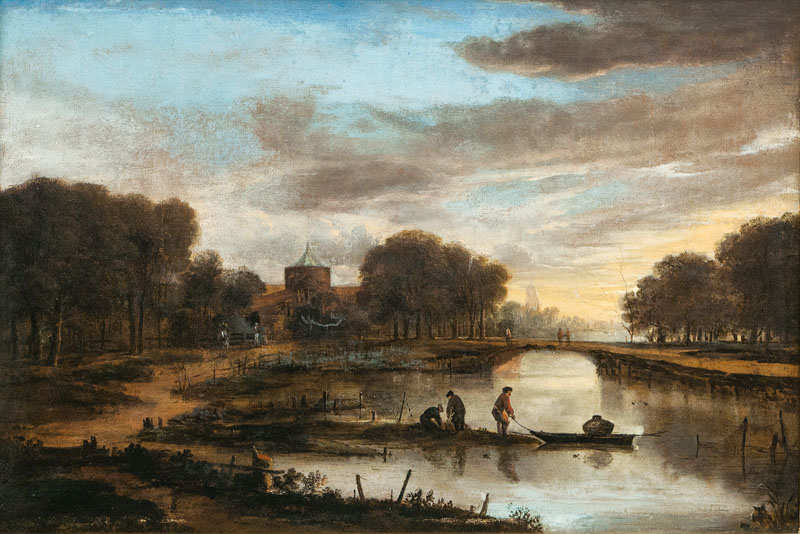 Fischer am Kanal