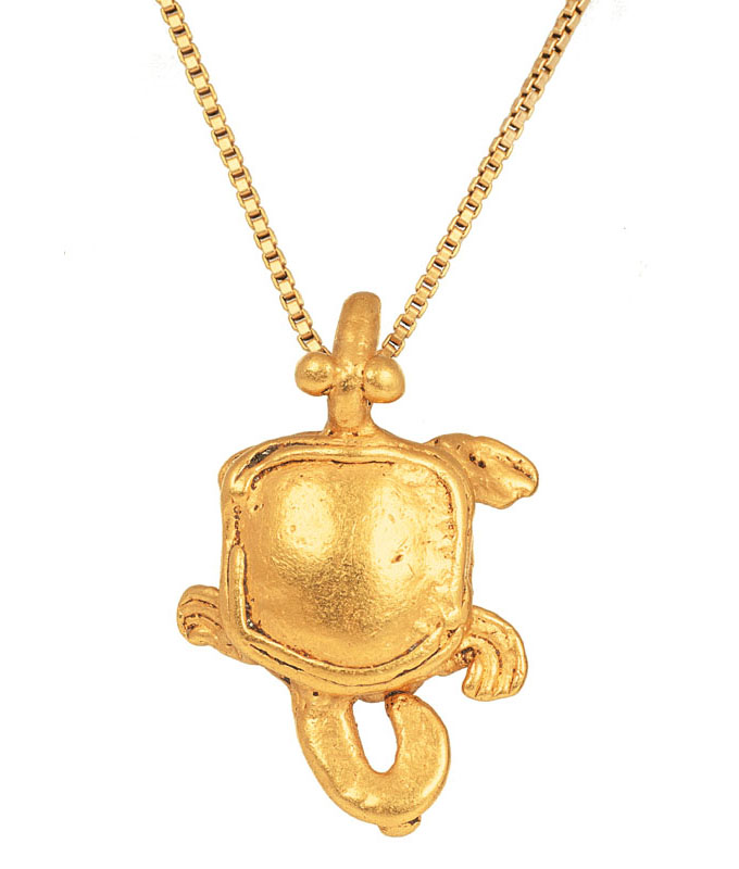 A golden pendant 'Turtle'