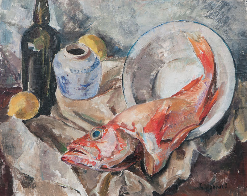 Table Still Life with Redfish