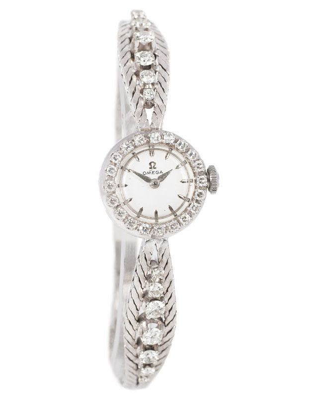 A lady's watch with diamonds by Omega A lady's watch with diamonds by Omega