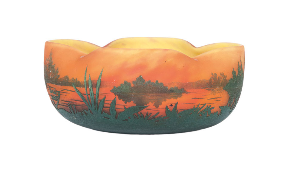 An Art Nouveau bowl 'Paysage lacustre'