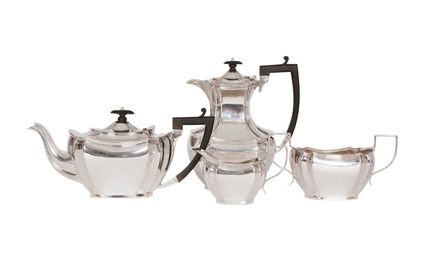 An elegant coffee and tea service