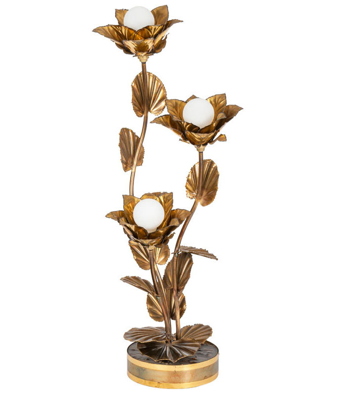 Mid-Century Tischlampe in Blütenform