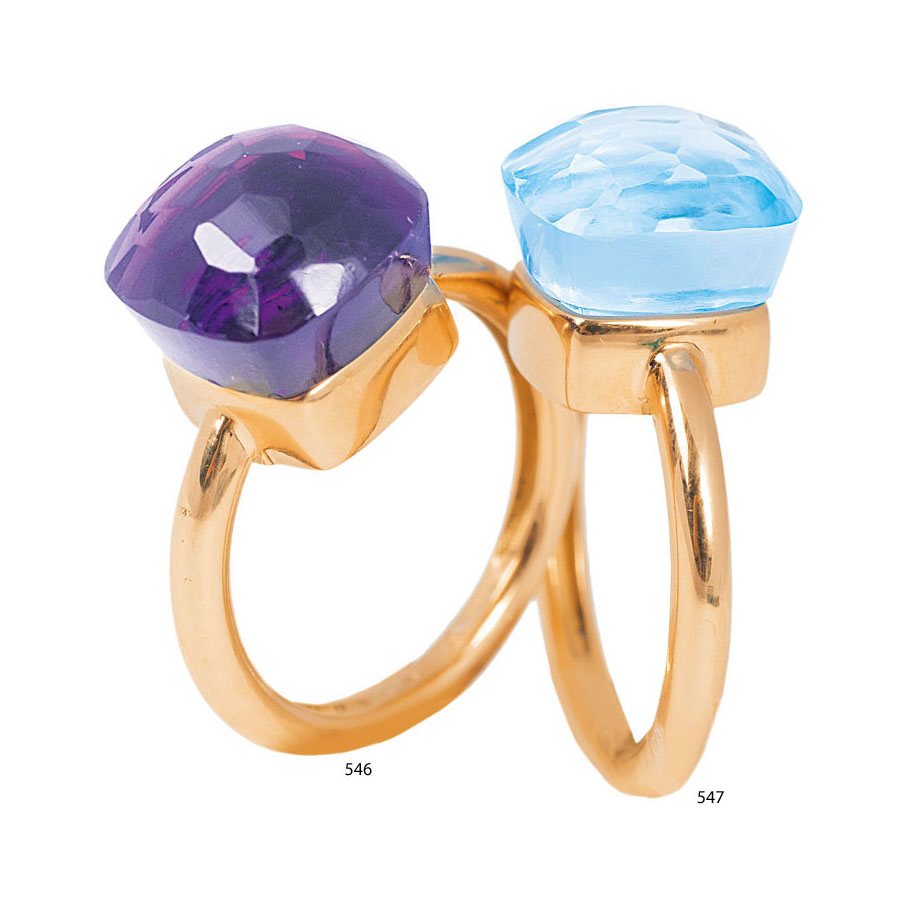 A modern topaz ring