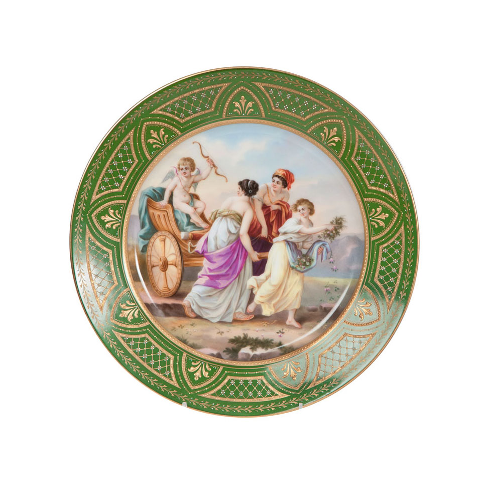 A decorative plate in typical Vienna style