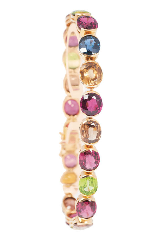 A colourful precious stone bracelet