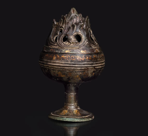 Außergewöhnlicher Bronze-Weihrauchbrenner 'Boshanlu'