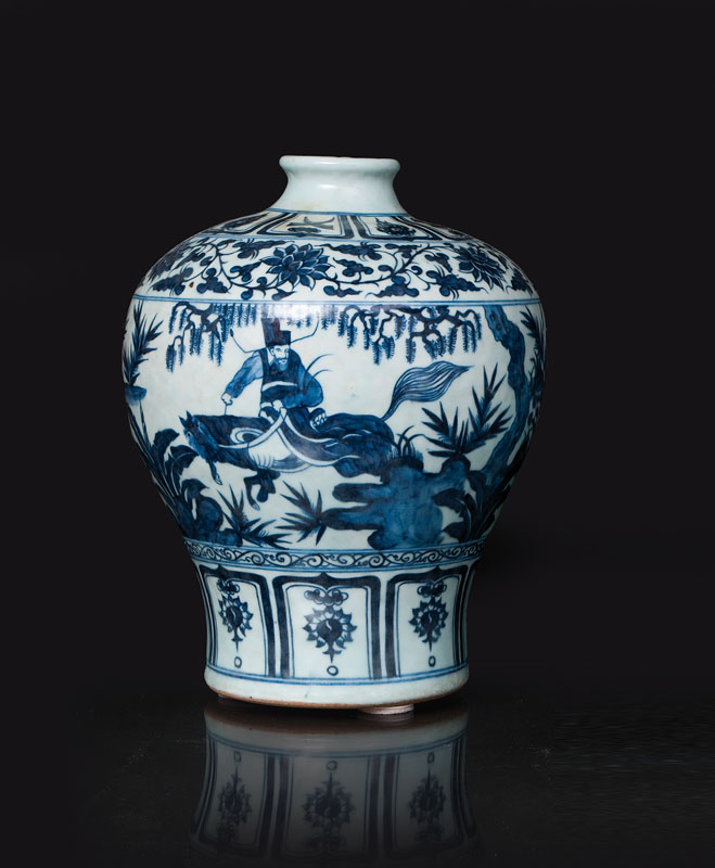 Große Meiping Vase mit Reiterszene