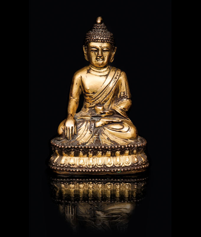 A small bronze Buddha 'Shakyamuni'