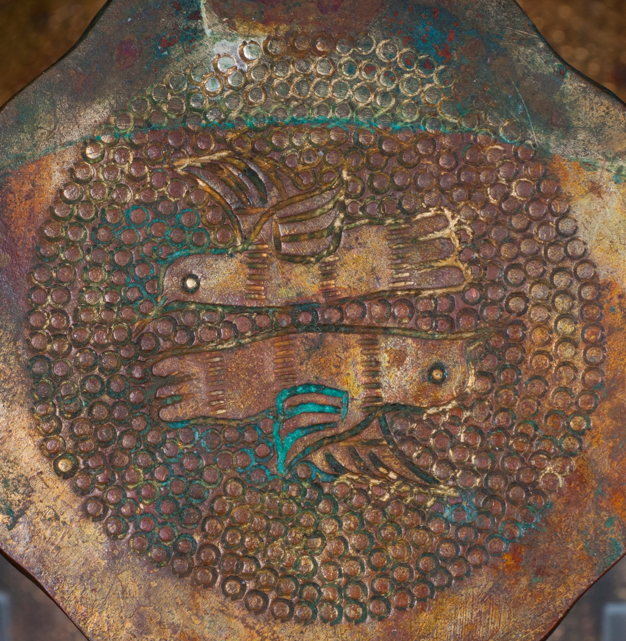 Kleine Bronze-Fußschale mit Dekor im Tang-Stil - Bild 2