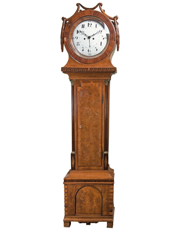 A rare, early Lübeck Biedermeier mantle clock by S.E. Evers