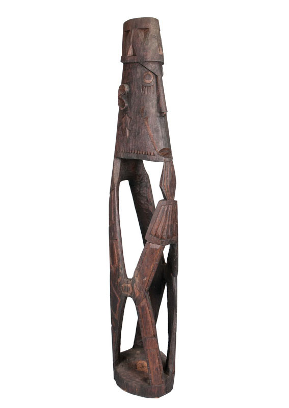 A ceremonial Asmat wooden figure 'Mbitoro'