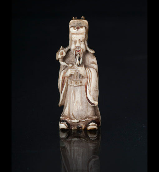 An ivory miniature 'Scholar'