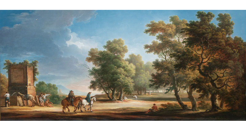 Arcadian Landscape with Horseriders