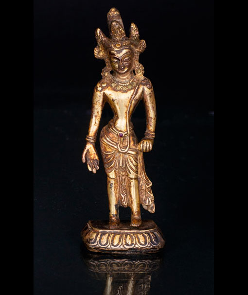 A bronze miniature 'Padmapani'