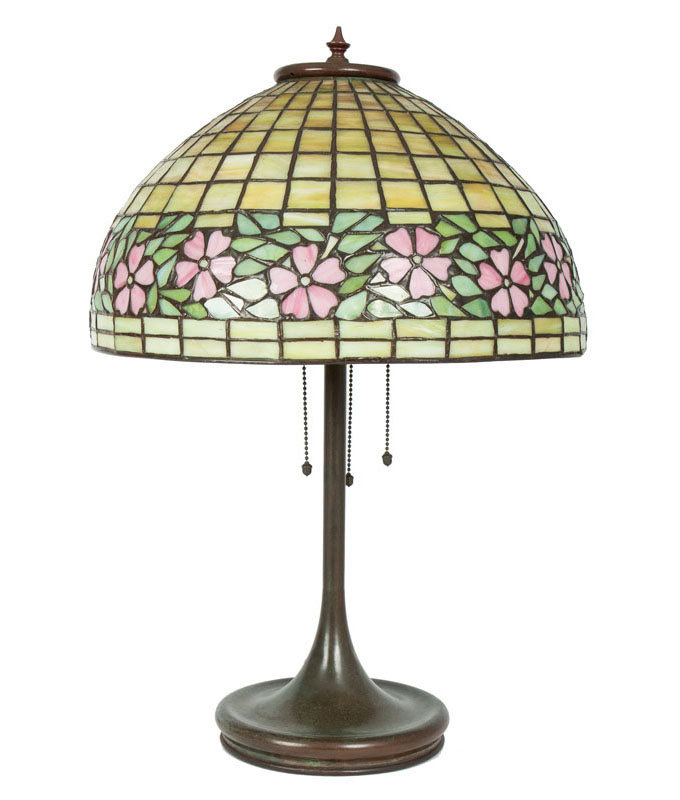 Jugendstil-Tischlampe 'Apple Blossom - Apfelblüte'