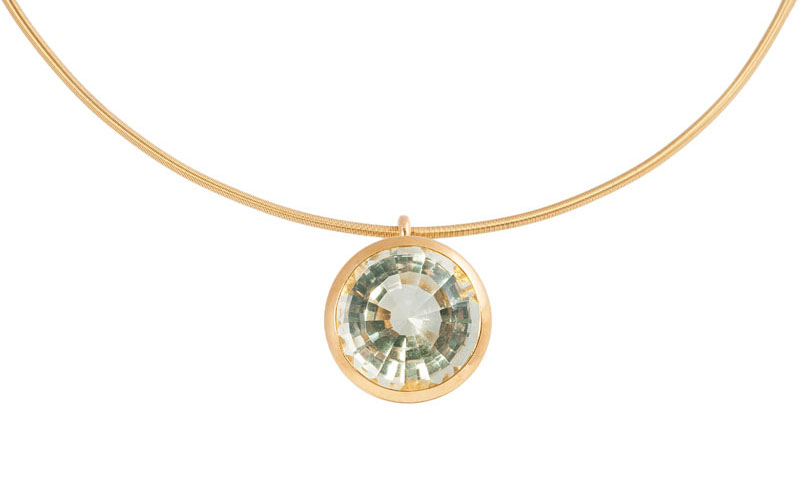 A citrine pendant with Niessing necklace