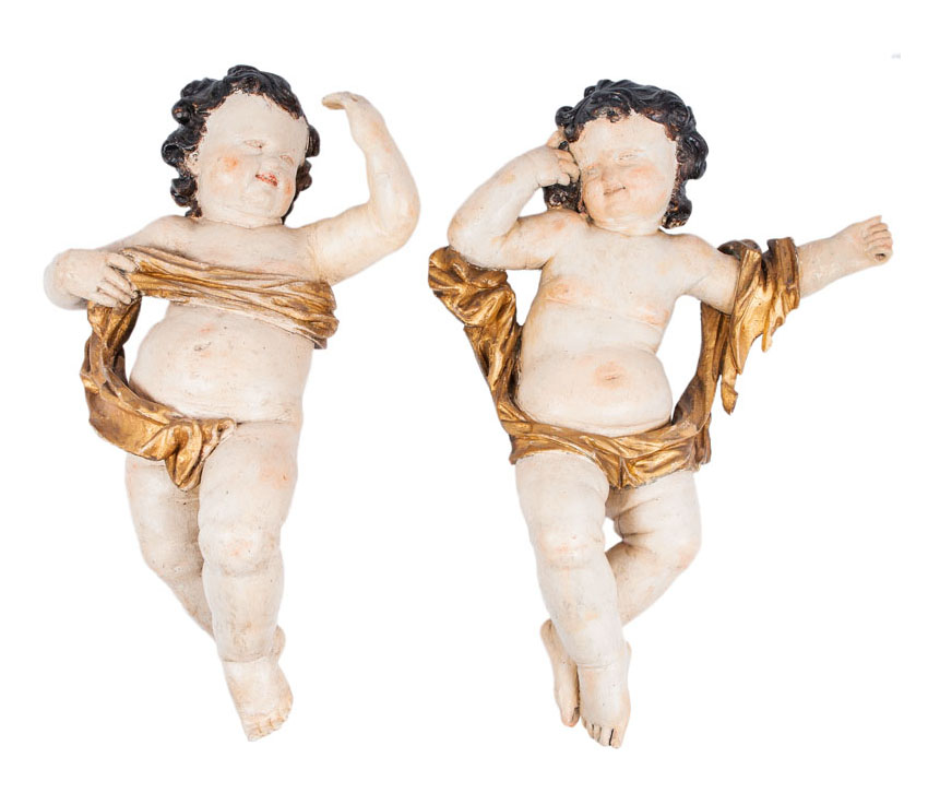 A pair of Baroque putti