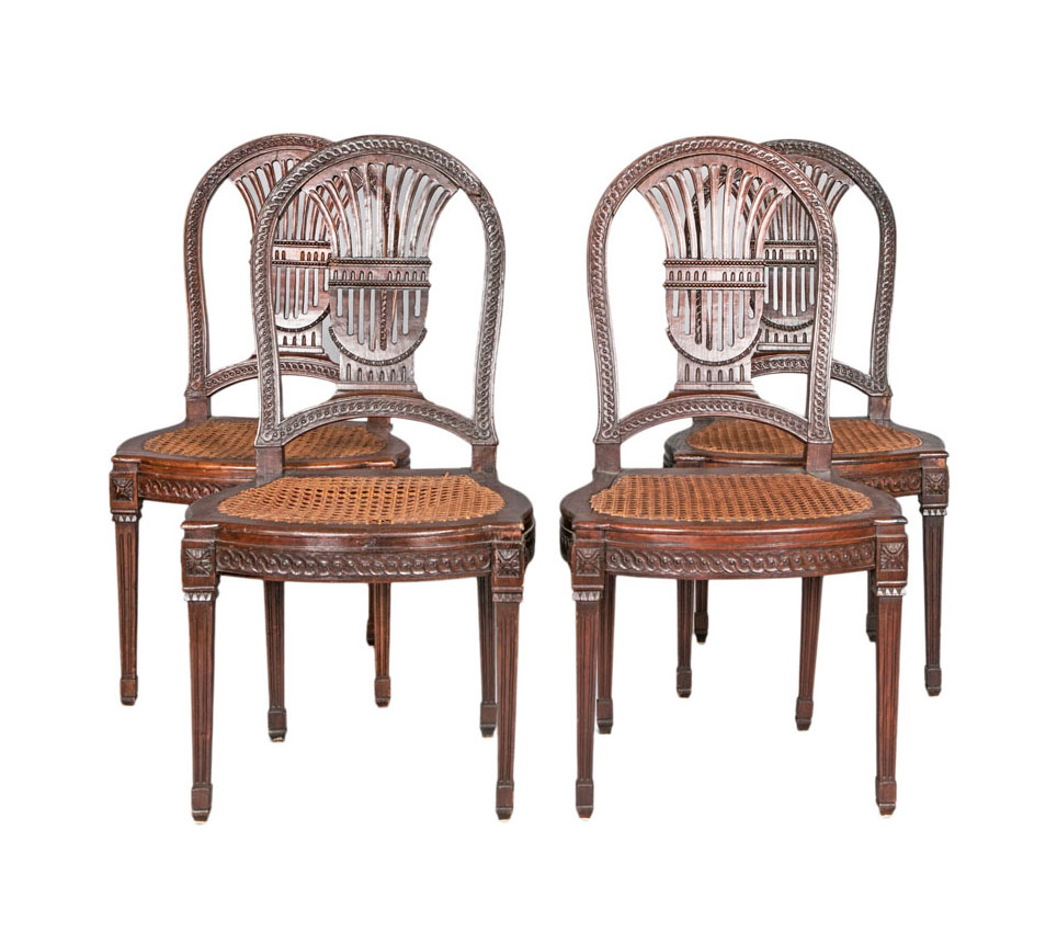 A set of 4 classical chairs
