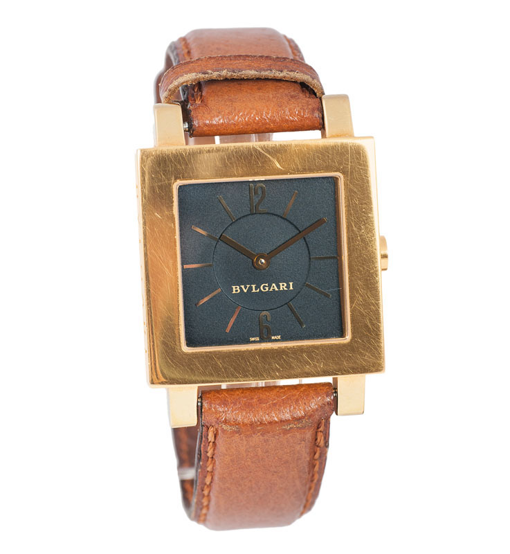 A gentlemen's wrist watch 'Quadrato' by Bulgari
