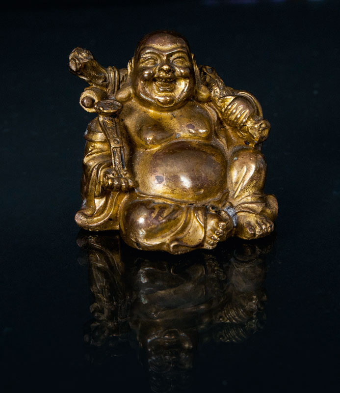 A bronze miniature 'Budai'