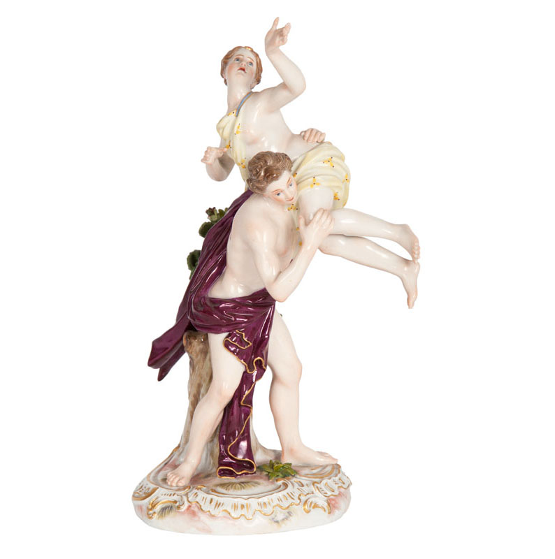 A mythological porcelain group 'Boreas and Oreithyia'