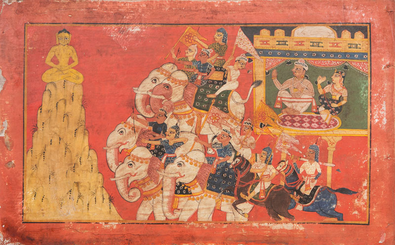 A miniature painting 'Procession to the enlightened'