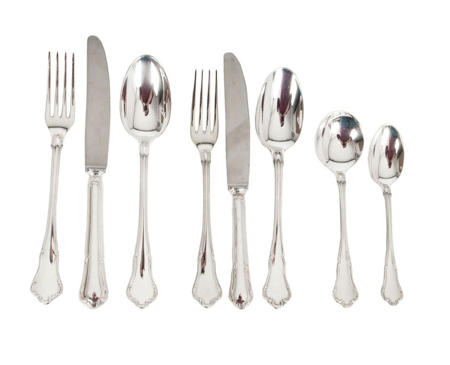 A dinner cutlery 'Baroque' with cutlery cabinet