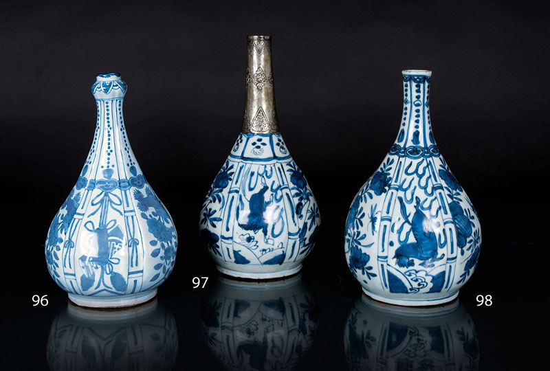 A garlic neck vase with buddhist symbols