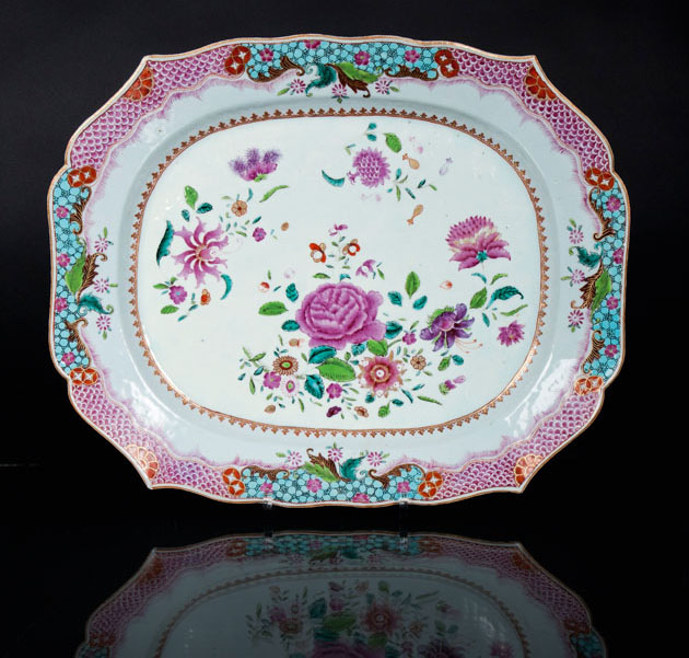 A large famille-rose plate