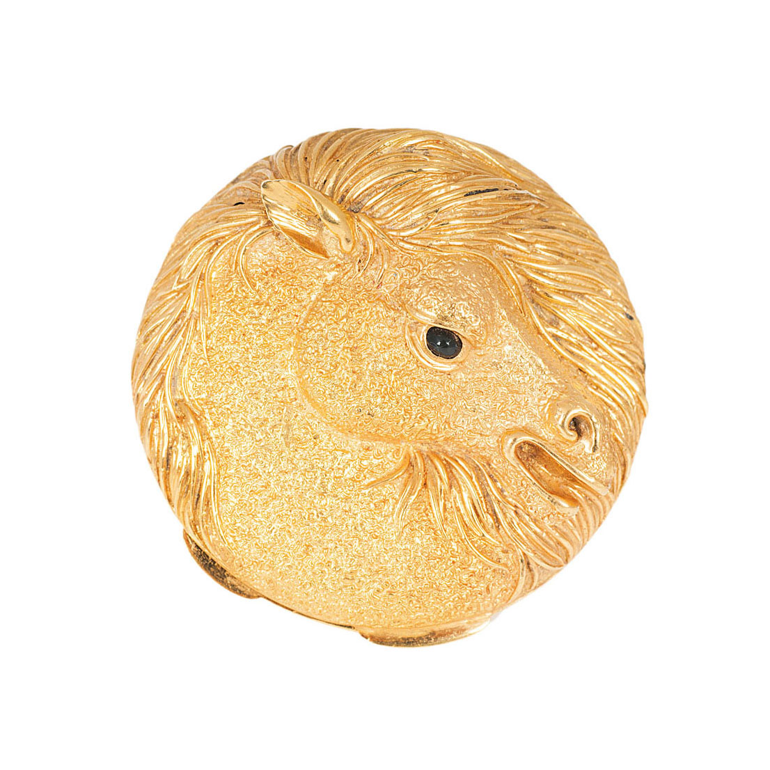 A golden powder box