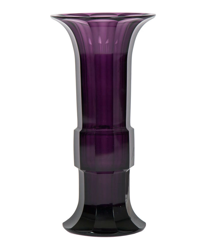 An Art Deco glass vase