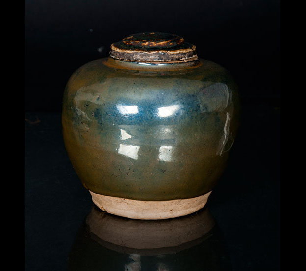 A small lidded jar