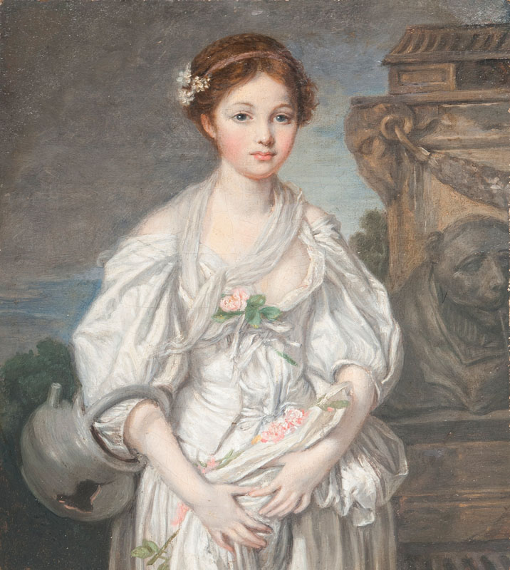 Girl with Roses in her Dress