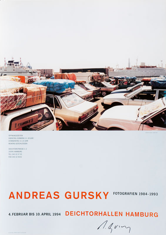 Andreas Gursky - Ausstellungsplakat Andreas Gursky 1993 Ausstellungsplakat Andreas Gursky 1993