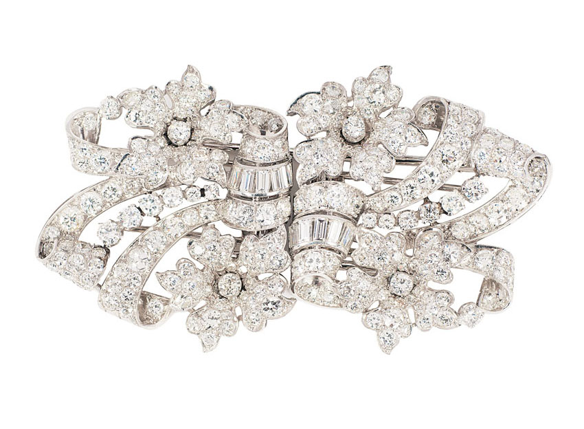 An extraordinary, very fine Art-Déco diamond brooch