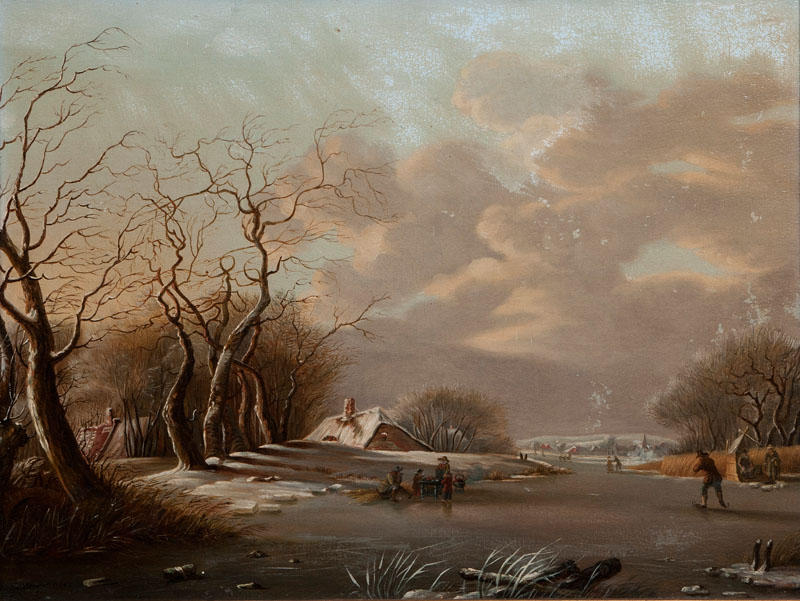 Paar Gegenstücke: Sommer- und Winterlandschaft - Bild 2