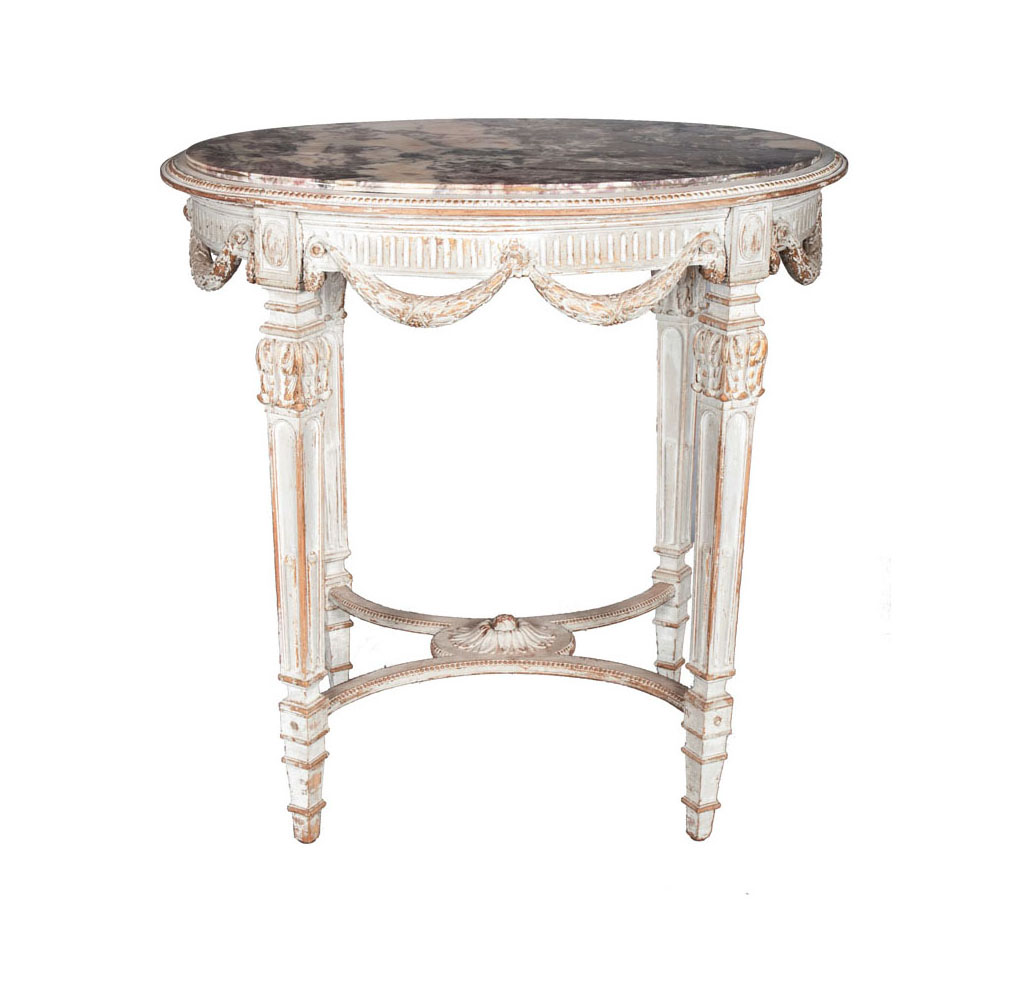 A painted occasional table of Louis Seize style