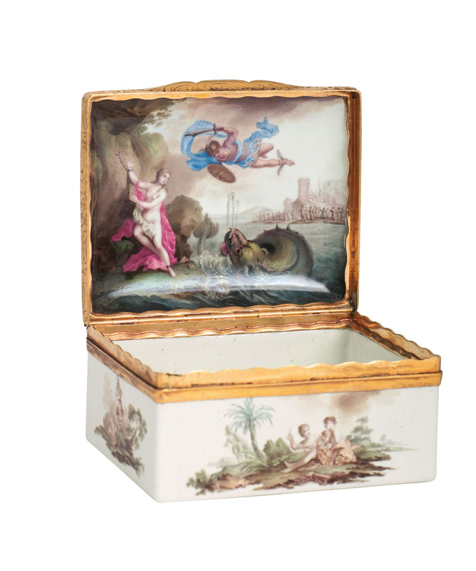 An exquisite enamel-tabatière with 'Europa riding the bull' - image 2