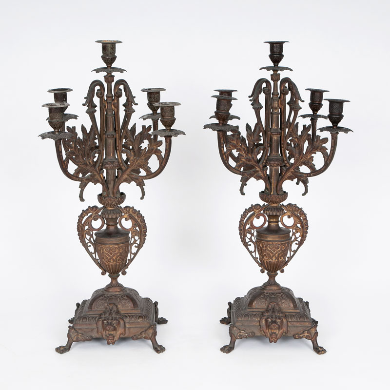 A pair of neo-classical candelabras