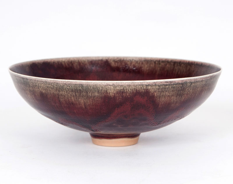 A bowl with 'sang-de-bouef'-glaze