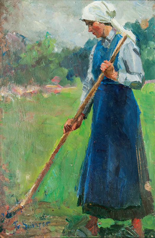 Peasant Woman with Rake