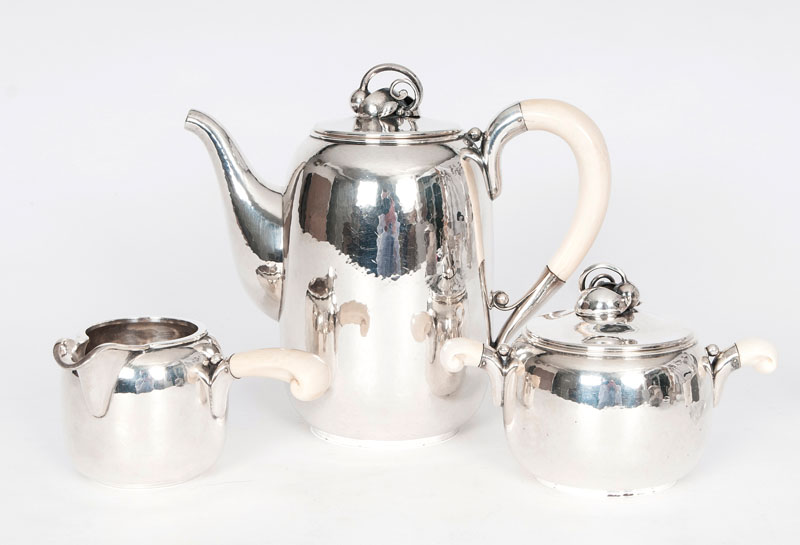 A Danish Modernist sterling silver coffee service