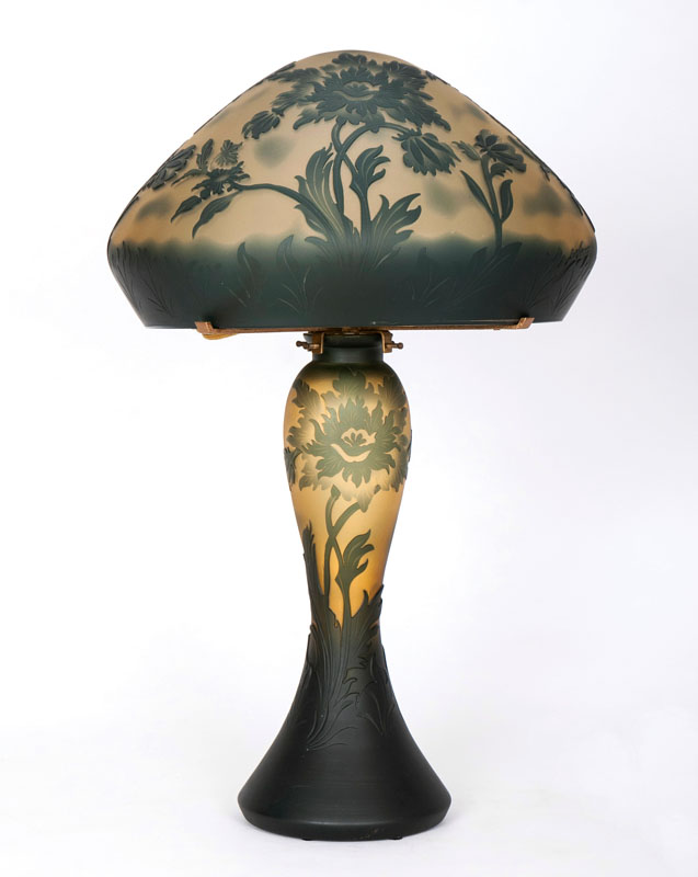 A table lamp in the manner of art nouveau