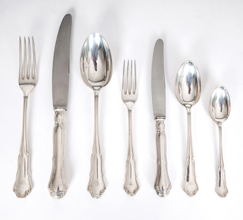 Wilkens & Söhne, gegr. 1810 in Bremen - A dinner cutlery 'Dresdner Barock' A dinner cutlery 'Dresdner Barock'