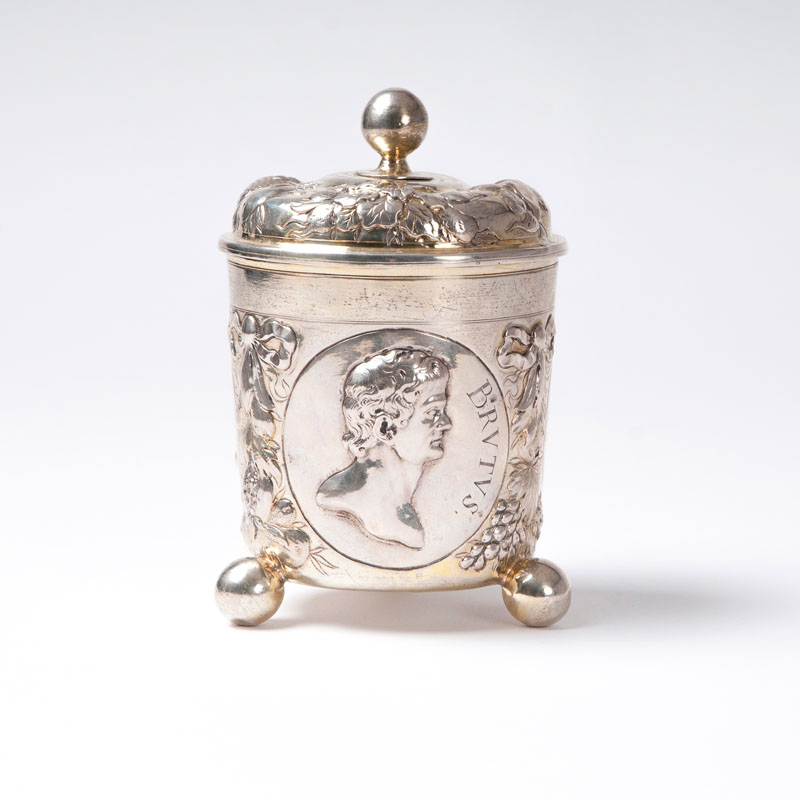 A parcel-gild silver beaker