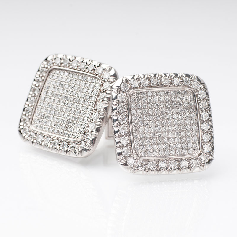 A pair of diamond cufflinks by Piaget
